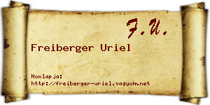 Freiberger Uriel névjegykártya